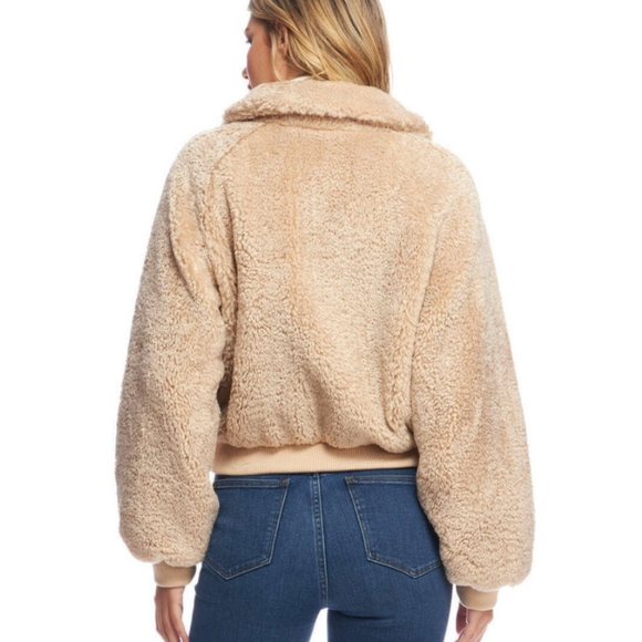 🧸 EUC Donna Salyers Fabulous Furs Slone Faux Sherpa Lined Zip Front Teddy Coat - Picture 3 of 16